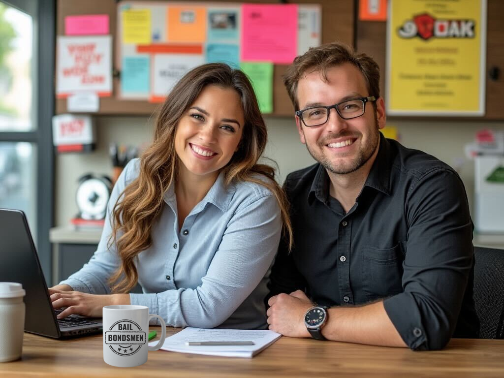 Captira customers in their bail bond office