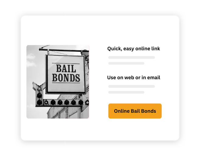 Online bail bond application card